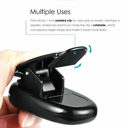 2X USB Rechargeable LED Book Light for Reading (Flexible Clip-On)