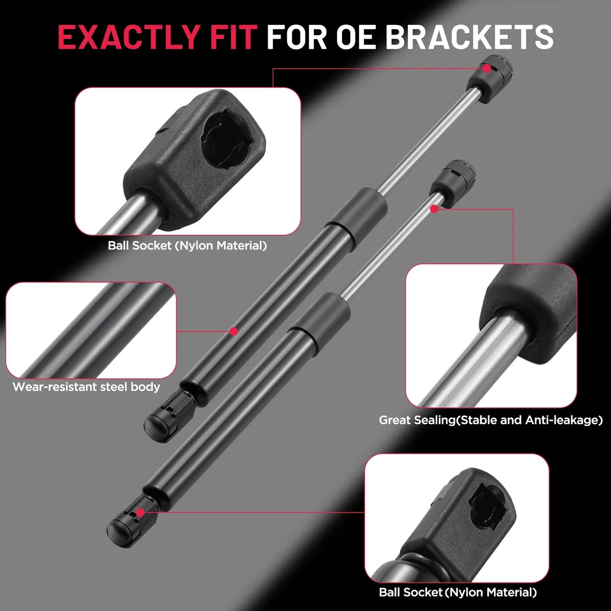 Rear Trunk Lid Lift Supports Struts Shocks for Chevy Cobalt Pontiac G5 (2005–2010)