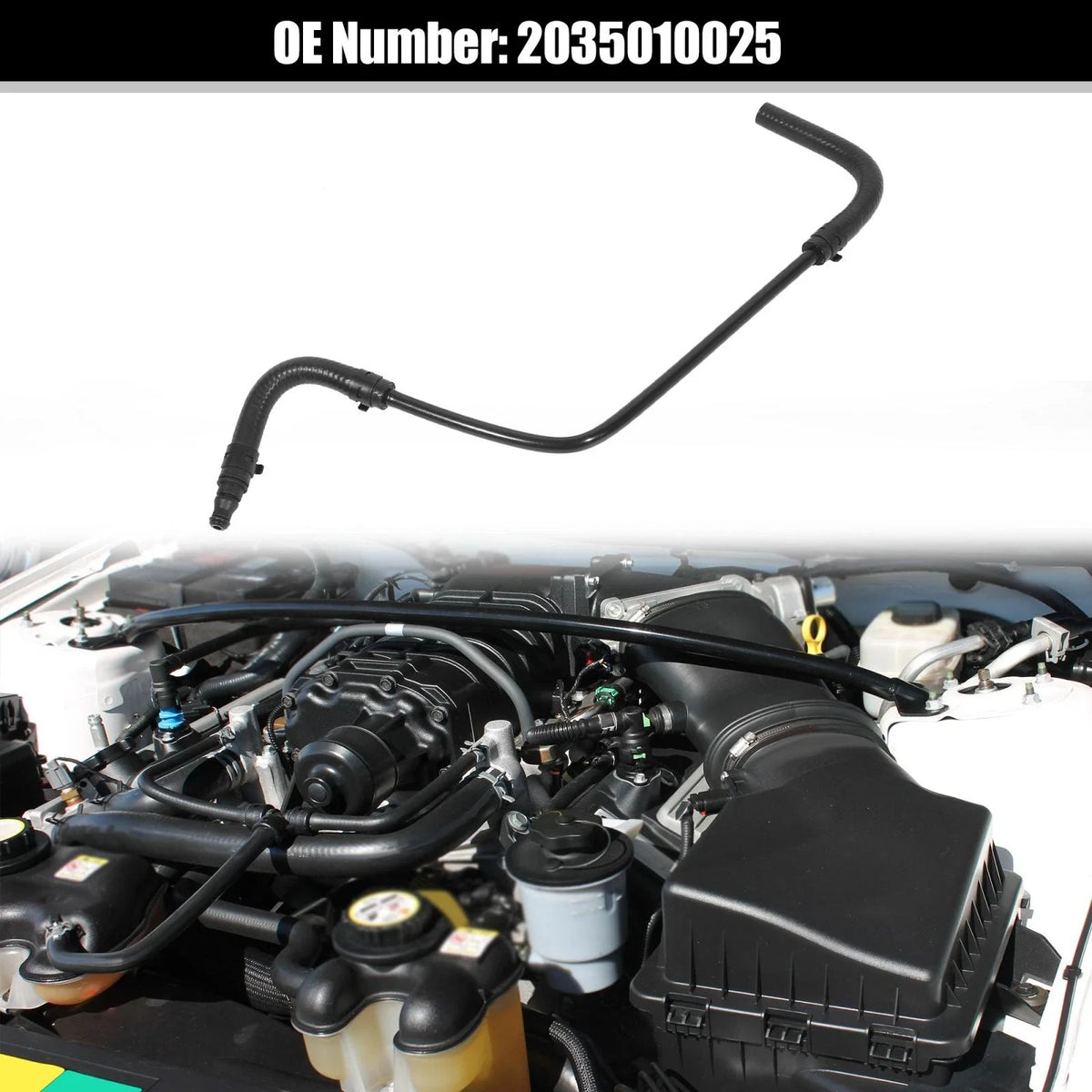 Engine Coolant Expansion Tank Breather Pipe 2035010025 for Mercedes-Benz C230 (2003–2007)