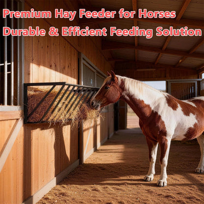 Wall Mounted Hay Feeder & Blanket Holder for Heavy Duty Use (63")
