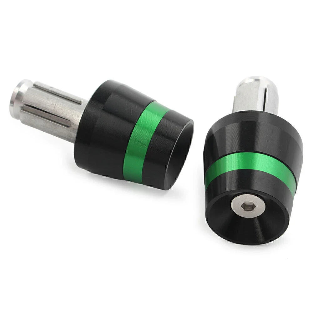 Green Handlebar Bar End Plugs for Honda CBR, CB, Yamaha YZ, YZF, Kawasaki