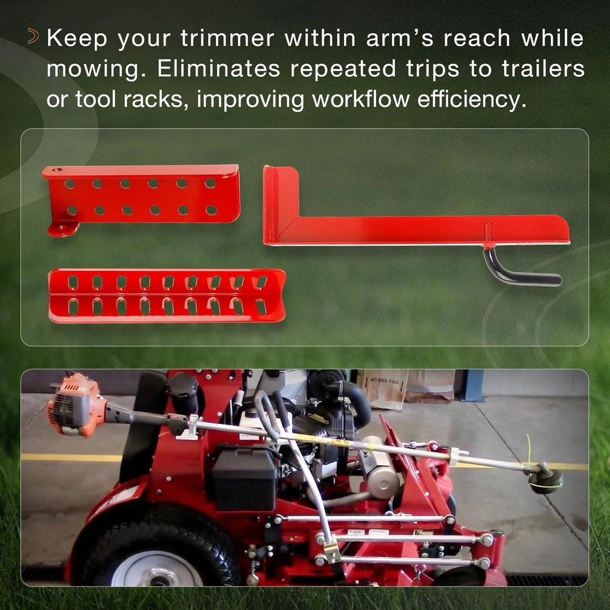 Mower Trimmer Rack Lockable for Most Walk-Behind & ZTR Mowers (Fits Most)