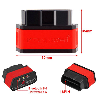 KONNWEI KW903 V1.5 OBD2 Scanner for Universal Vehicles (Bluetooth 5.0)