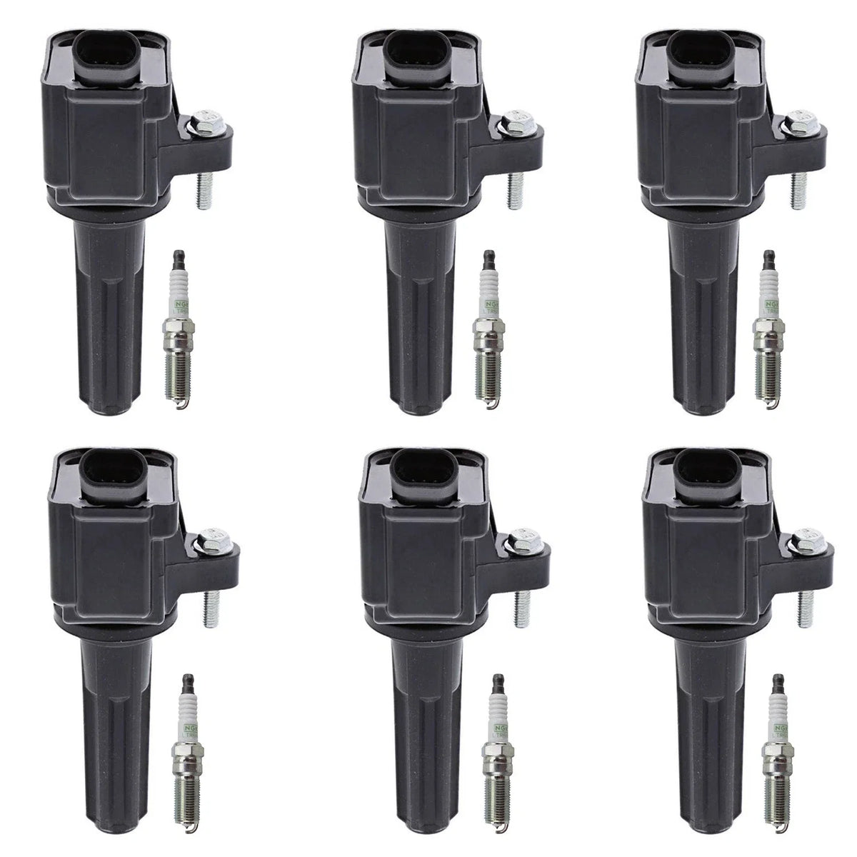 Set of 6 Ignition Coils & NGK Platinum Spark Plugs for Envoy Trailblazer (2002–2009)