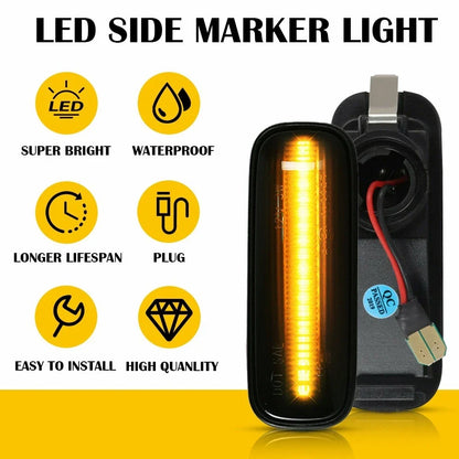 LED Side Marker Turn Signal Lamps for Honda Civic (1996–2000) - Smoke Amber