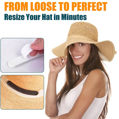 30 PCS Hat Size Reducer Tape - Black, White (4.33 x 0.79 inches)