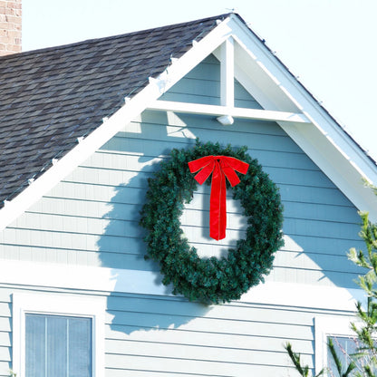 48in Perfect Christmas Holiday Wreath with Lights for Indoor/Outdoor Use