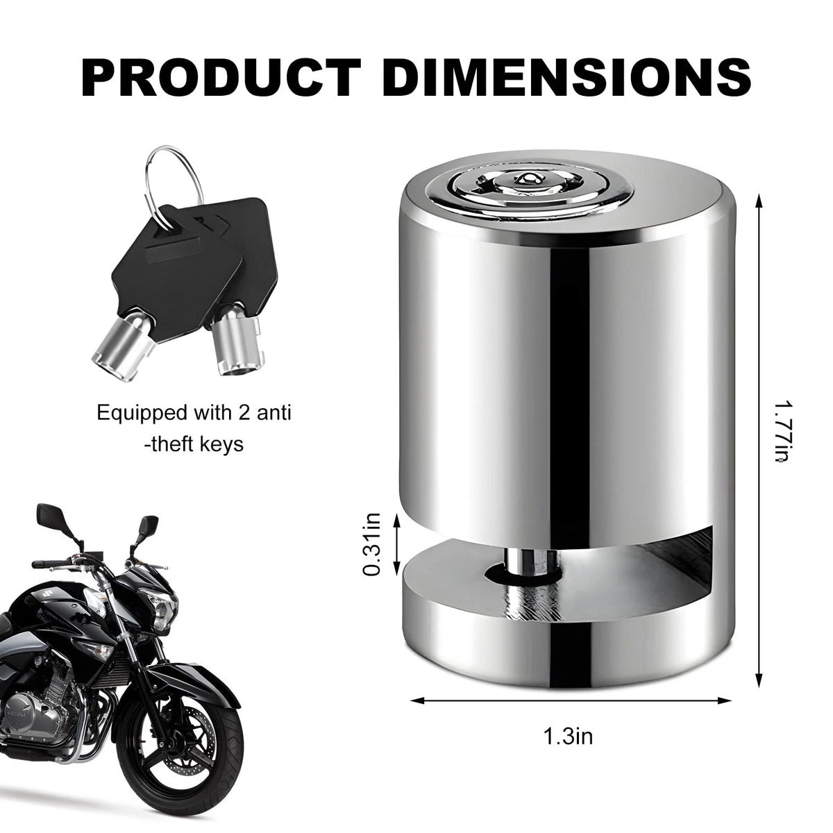 Motorcycle Disc Brake Lock for JNXIJ (Anti-Theft Mini Motorbike)