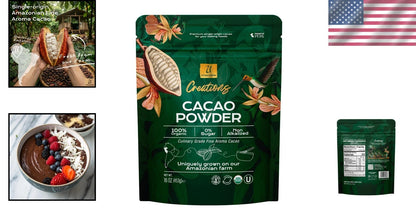 Organic Raw Cacao Powder 1 LB (16 OZ) 100% Pure