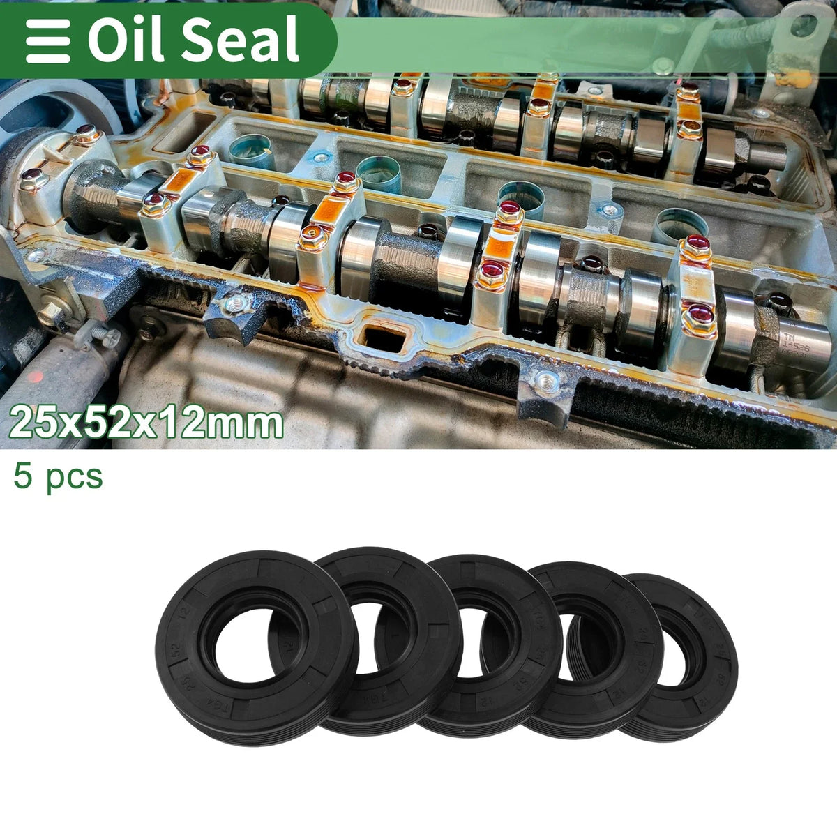 Oil Seal for Rotary Shaft (25x52x12mm)