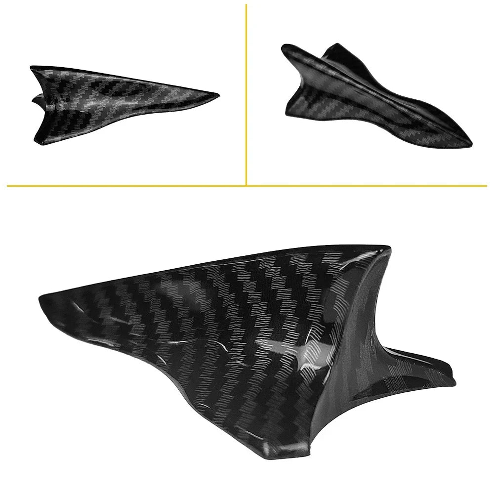 10X Carbon Fiber Shark Fin Decorative Stickers Universal