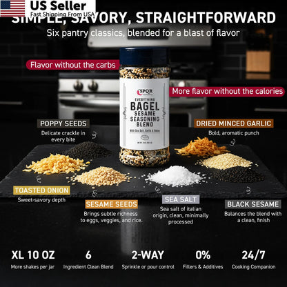 Everything Bagel Seasoning Blend XL 10 Ounce (Pack of 1)