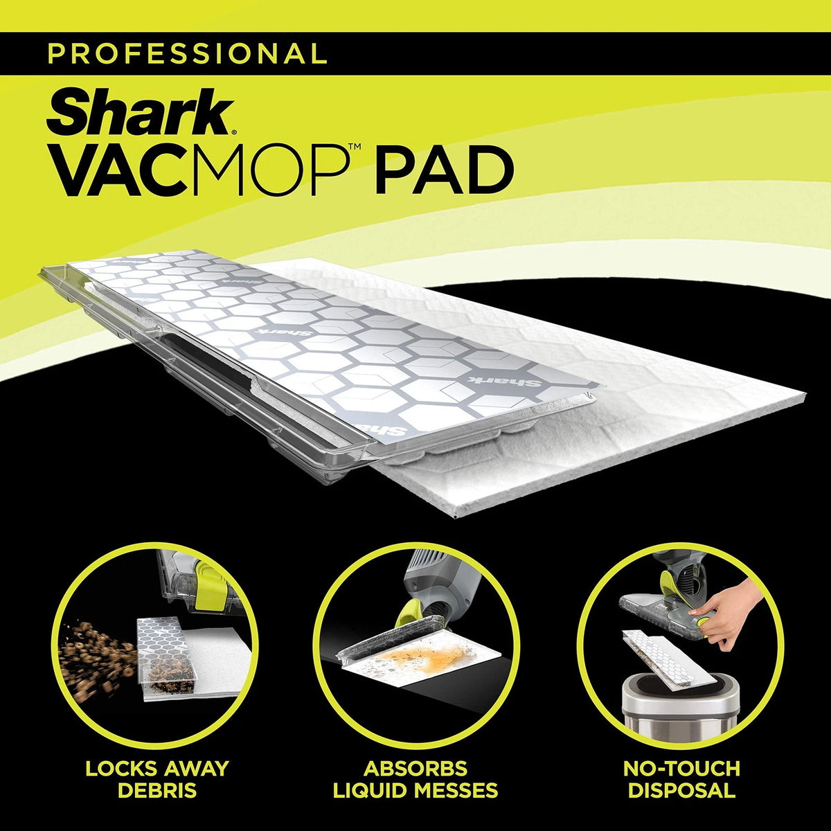 46 Count Disposable Hard Floor Pad Refills for Shark VACMOP