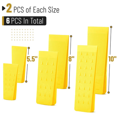 Set of 6 Tree Felling Wedges with Spikes (5.5", 8", 10")