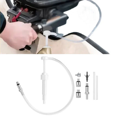Outboard Motor Oil Pump Kit with 4 Adapters & Suction Hoses