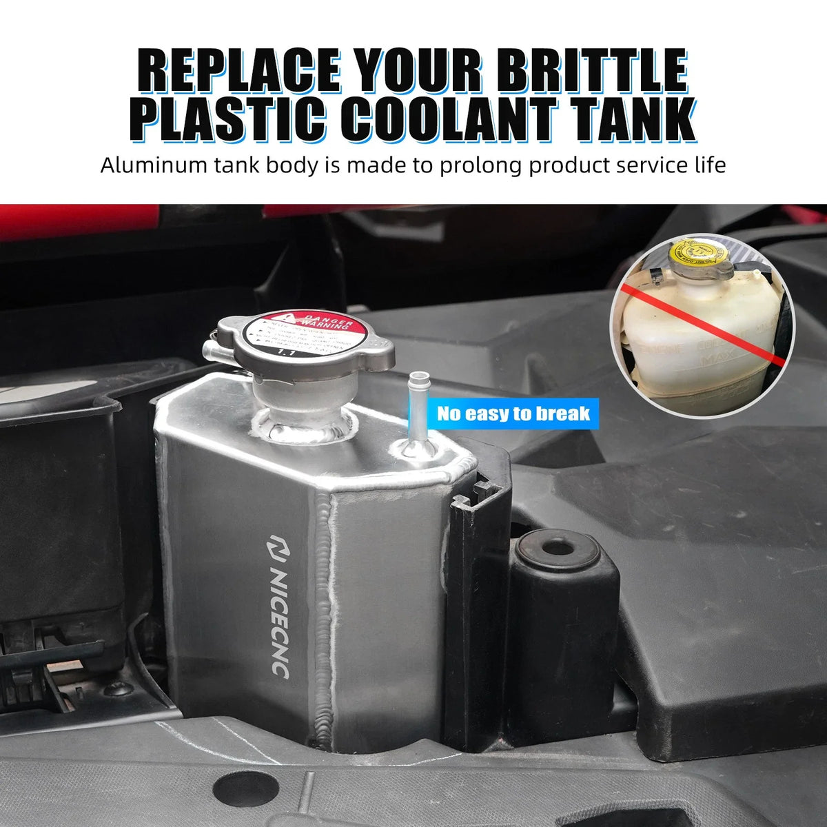 Radiator Coolant Tank for Can-Am Maverick X3 Max RR Defender Max (2017–2023)