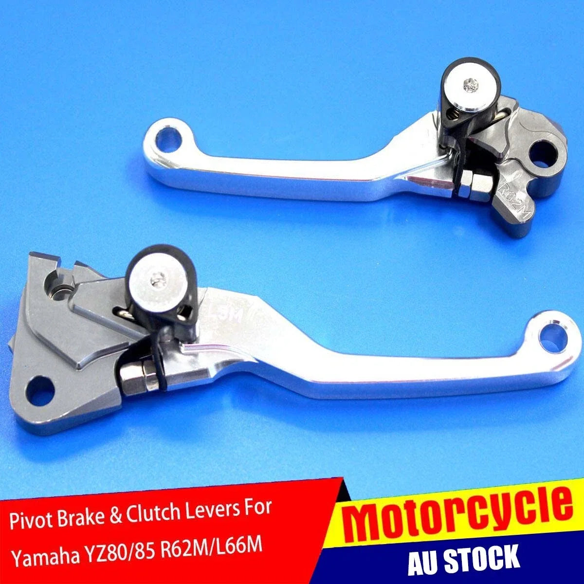 Pair of Silver CNC Brake Clutch Levers for Yamaha YZ80/85 (2015)