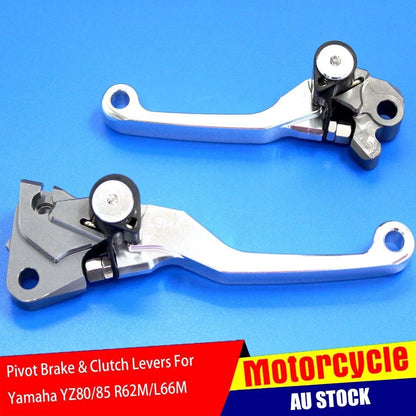 Pair of Silver CNC Brake Clutch Levers for Yamaha YZ80/85 (2015)