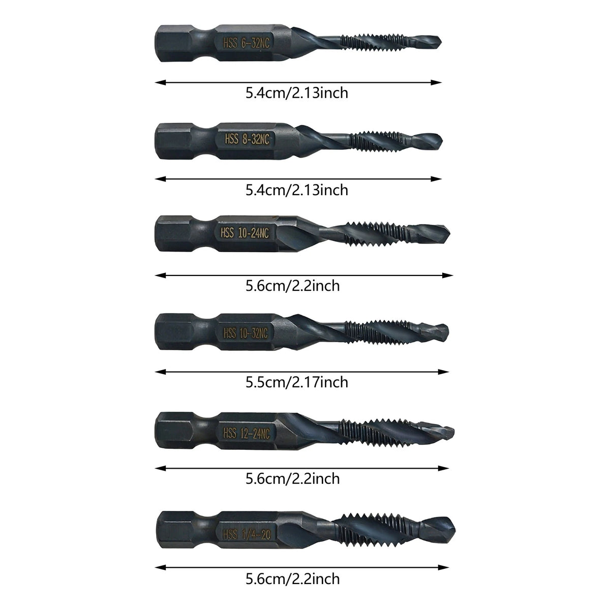 12-Piece Drill Tap Set for American Standard (No Specific Years)