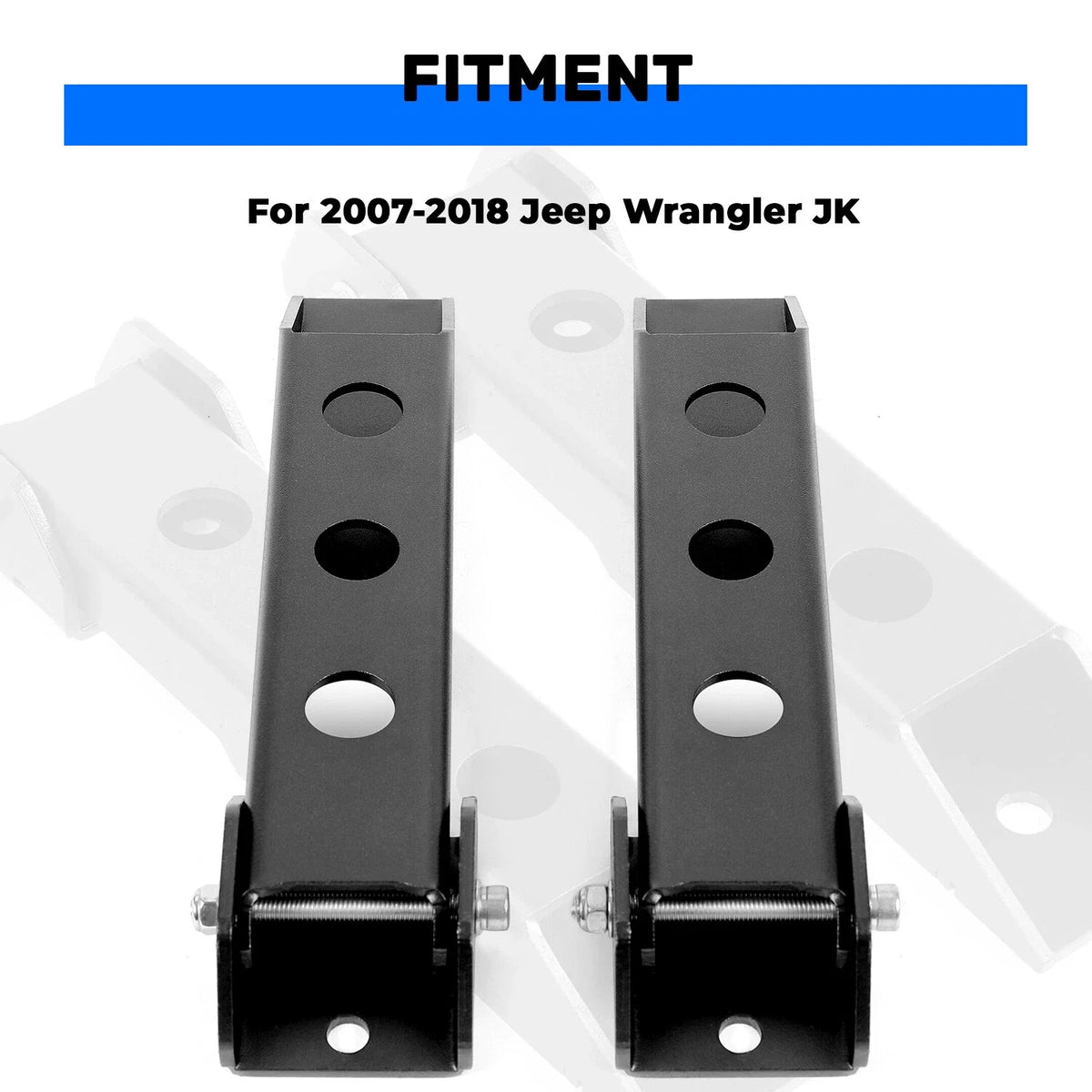 Pair Rear Tailgate Door Hinges for Jeep Wrangler JK (2007–2018)
