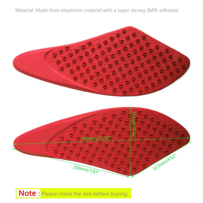 Side Tank Traction Grip Pads for Kawasaki Ninja ZX6R (2007–2008)