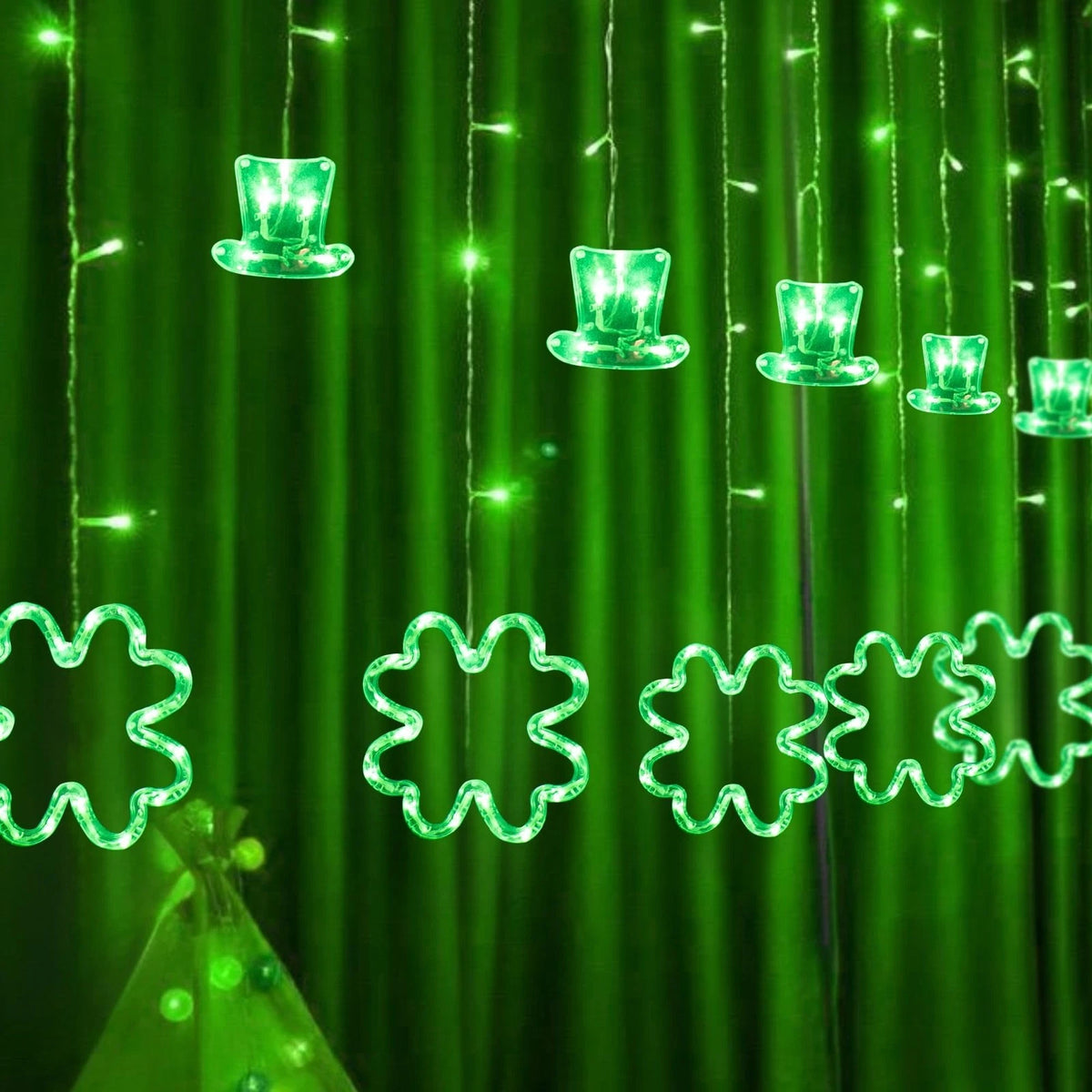 9FT Green LED St. Patrick's Day Lights for Festive Decor