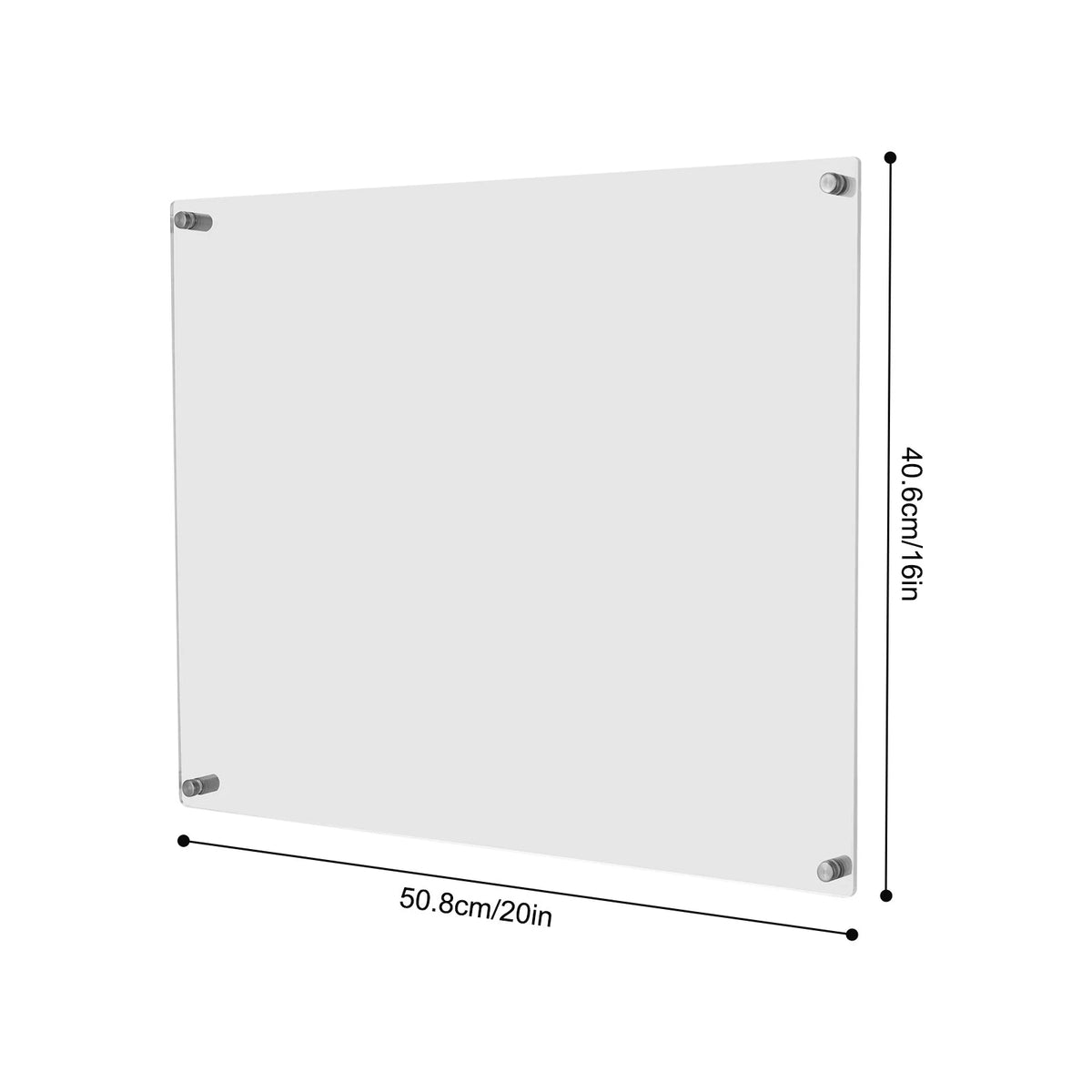 16" x 20" Clear Acrylic Picture Frame for Wall Mount (Floating Double Panel)