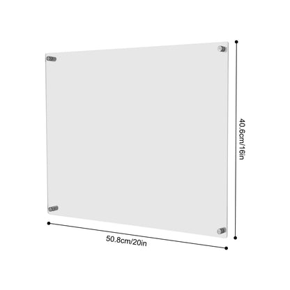 16" x 20" Clear Acrylic Picture Frame for Wall Mount (Floating Double Panel)