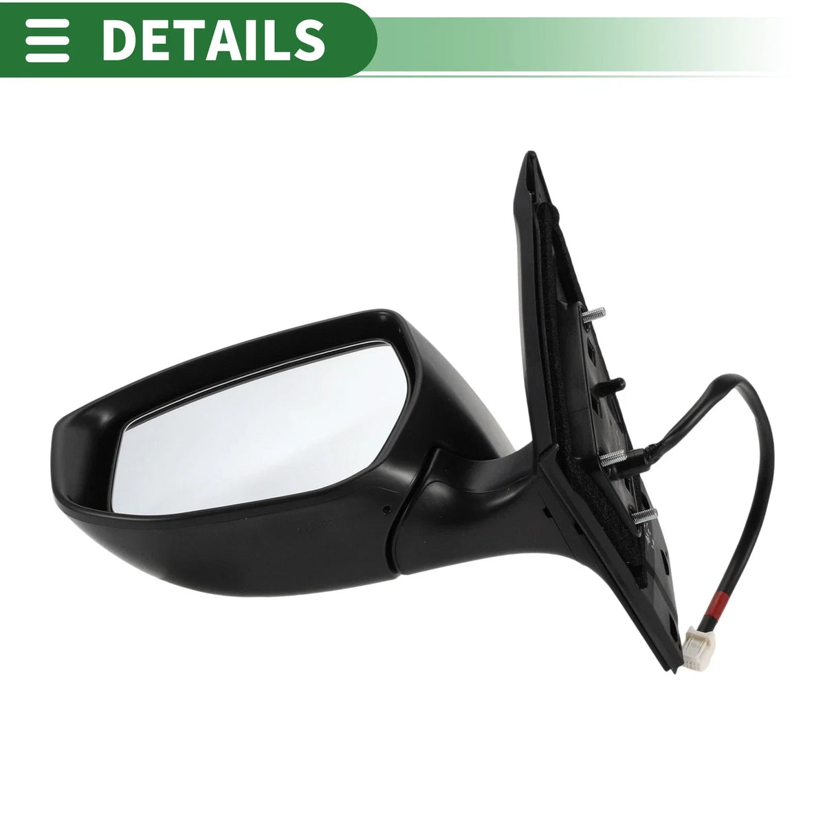 Left Side Door Mirror for Nissan Sentra (2013–2015) Manual Folding Black