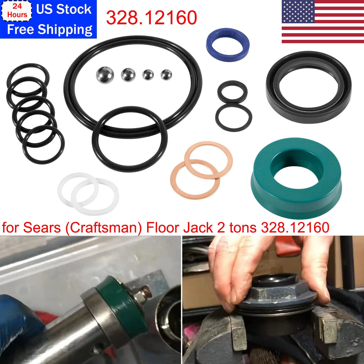 2 Ton Hydraulic Seal Replacement Kit for Craftsman Floor Jack