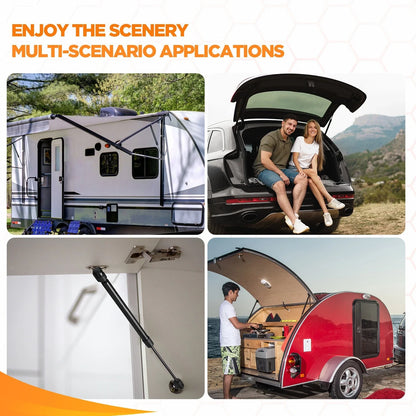 2X Lift Supports for Truck Camper Top Rear Window (28Lbs)