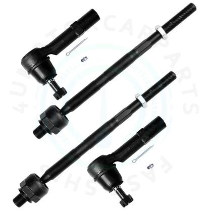 Set of 4 Front Inner Outer Tie Rod Ends for Chevrolet Traverse (2009–2017)