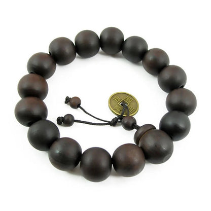 2X 12MM Wooden Buddha Prayer Beads for Mala Bracelet
