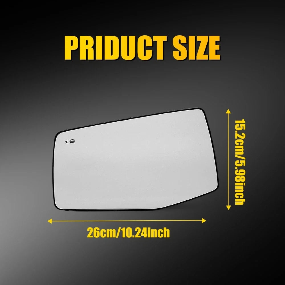 Heated Left Side Mirror Glass with Blind Spot for GMC Sierra 1500 (2019–2025)