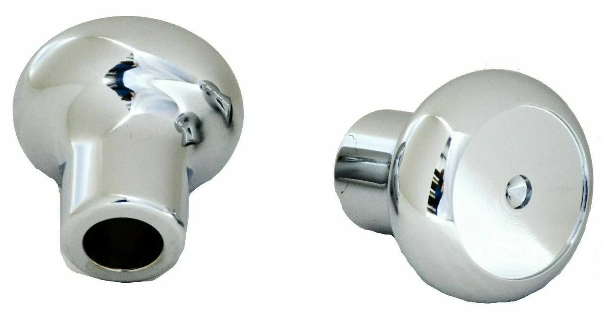 Set of 2 Chrome Air Brake Knobs for Tractor Trailer (95966-95965)