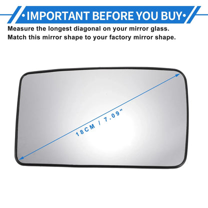 Left Driver Side Lower Mirror Glass Replacement for Ford F250 