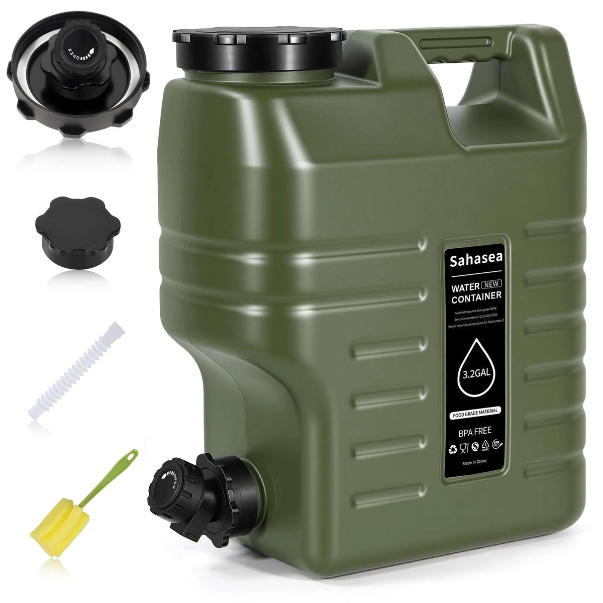 3.2 Gallon Water Jug for Portable Camping Dispenser
