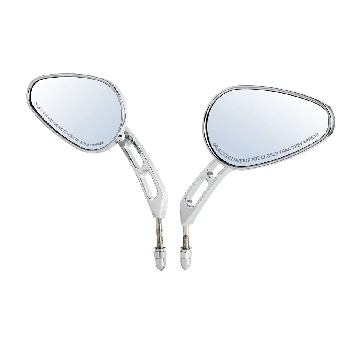 8mm Chrome Rearview Mirrors for Harley Touring Sportster 883 1200 Dyna