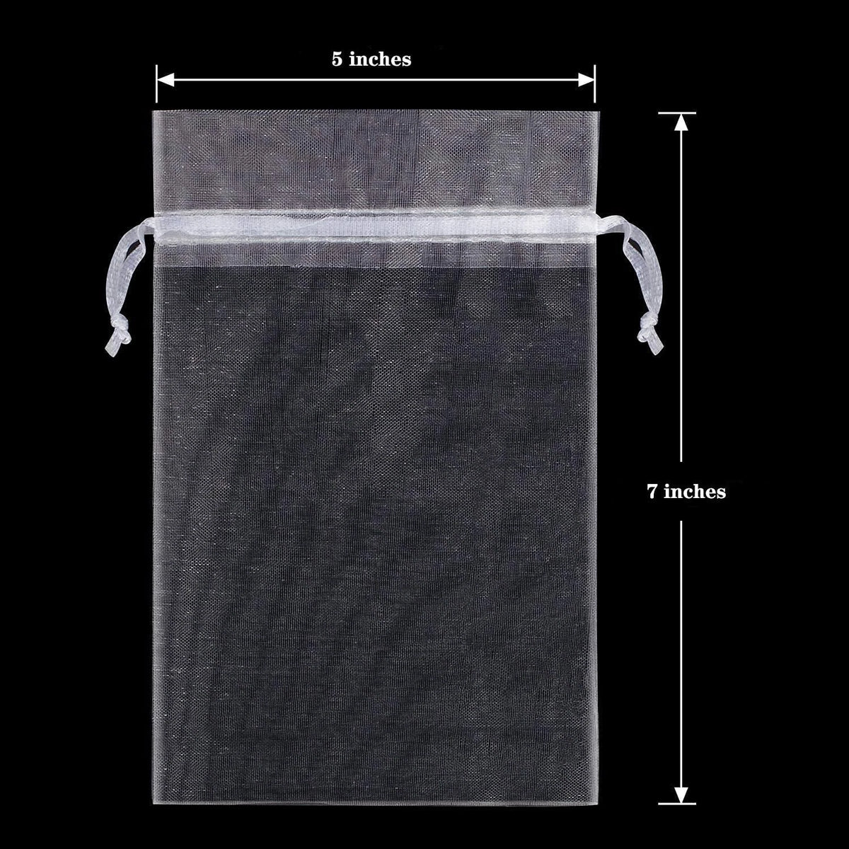 100 Premium Sheer Organza Bags for Wedding (Pack of 1)