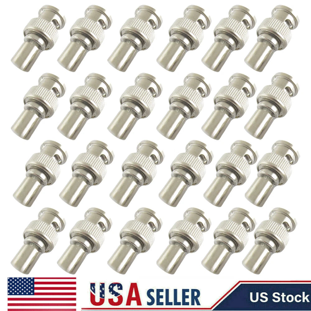 20PCS BNC Male Plug Terminator 50 Ohm RF Adapter Zinc Alloy