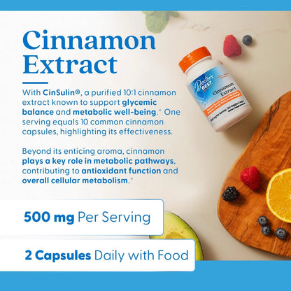 Cinnamon Bark Extract Capsules for Doctor's Best (120 Count)