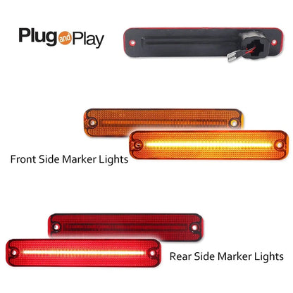 6Pcs LED Side Marker & Tail Light for Ford F150 F250 (1973–1979)