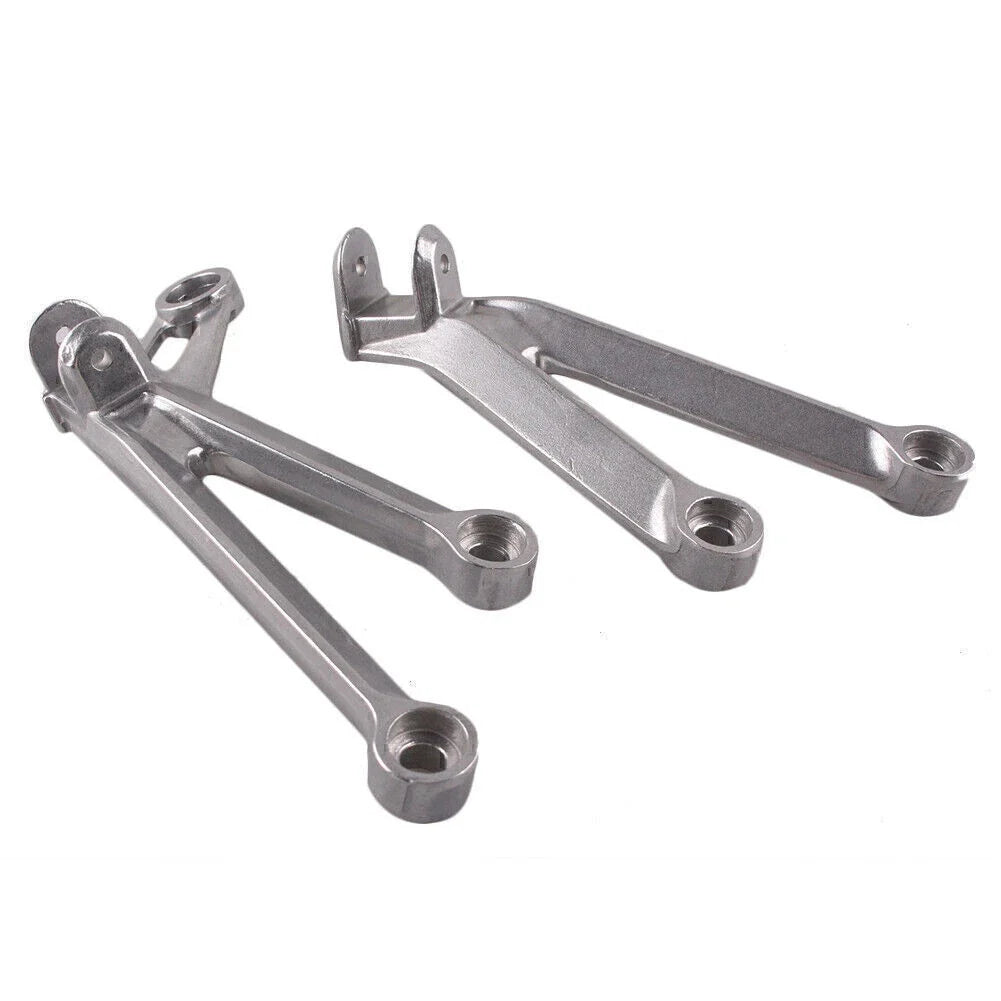 Passenger Rear Footpegs Footrests Brackets for Kawasaki Ninja ZX10R (2004–2005)
