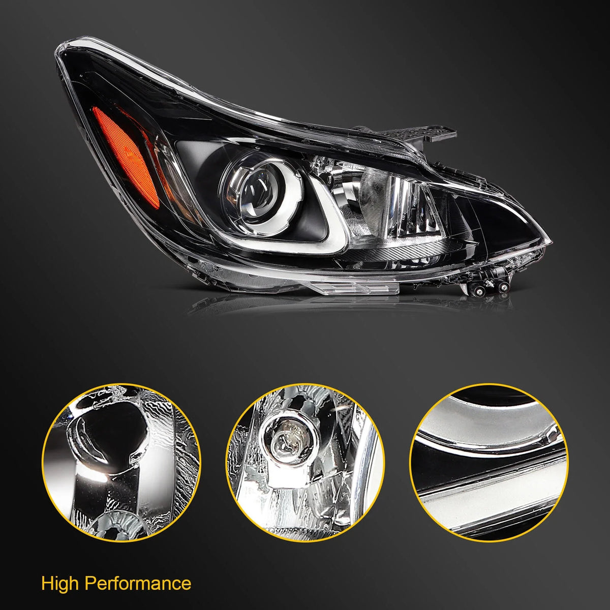 Headlight Assembly for Chevy Spark (2019–2022) Right Side Projector