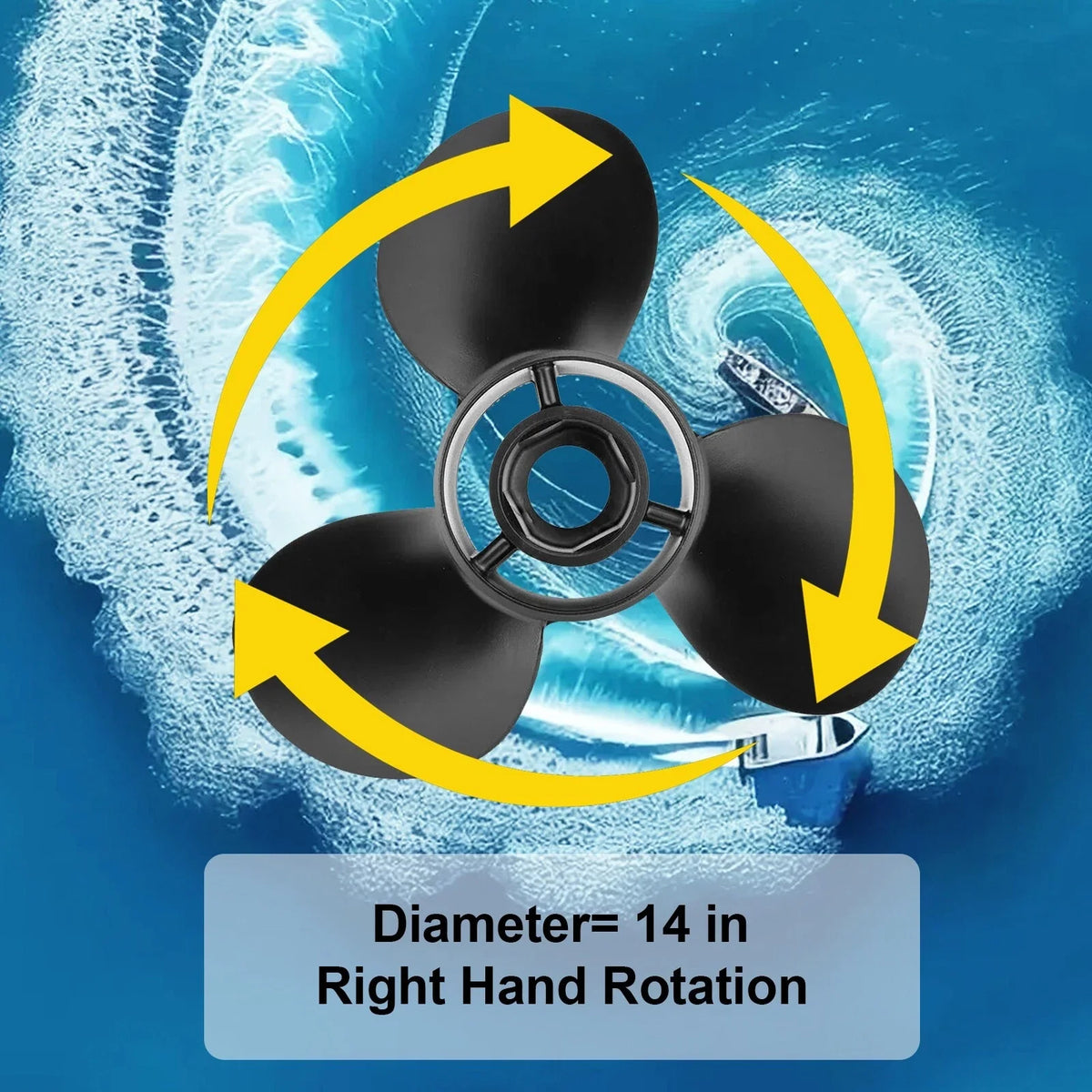 14 1/4 x 21 Propeller for Mercury 130-300HP (15 Spline, 48-832832A45, RH)