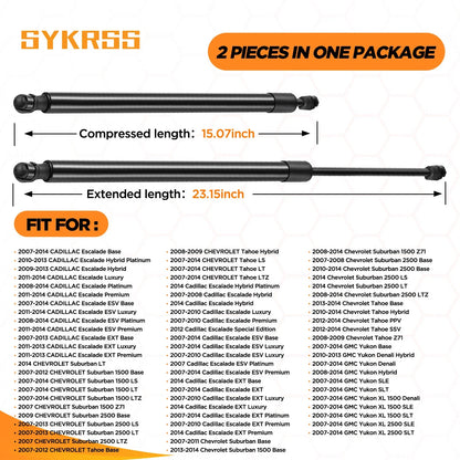 2x Rear Hatch Liftgate Lift Supports for Chevy Suburban 1500 Tahoe (2000–2024)