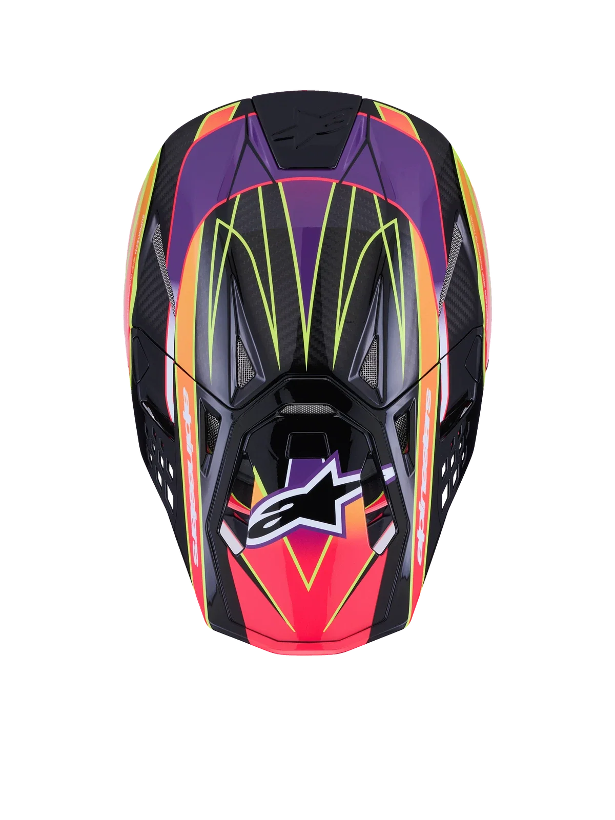 Alpinestars Supertech Helmet for Offroad (2022–2024) - Medium Pink/Violet/Yellow Fluo