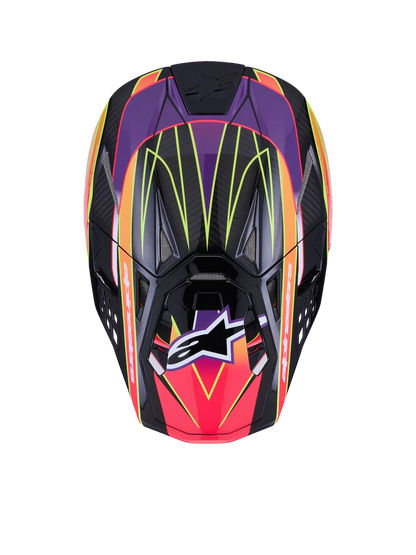 Alpinestars Supertech Helmet for Offroad (2022–2024) - Medium Pink/Violet/Yellow Fluo
