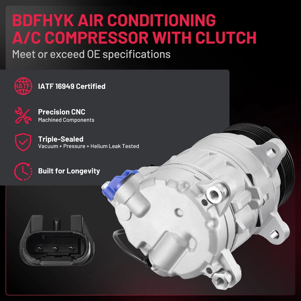 A/C Compressor for BMW X5 3.0L (2014–2018) 64529216466