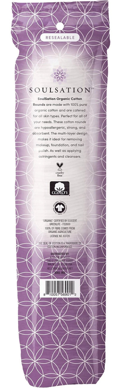 400 Count Organic Cotton Rounds for Makeup Removal